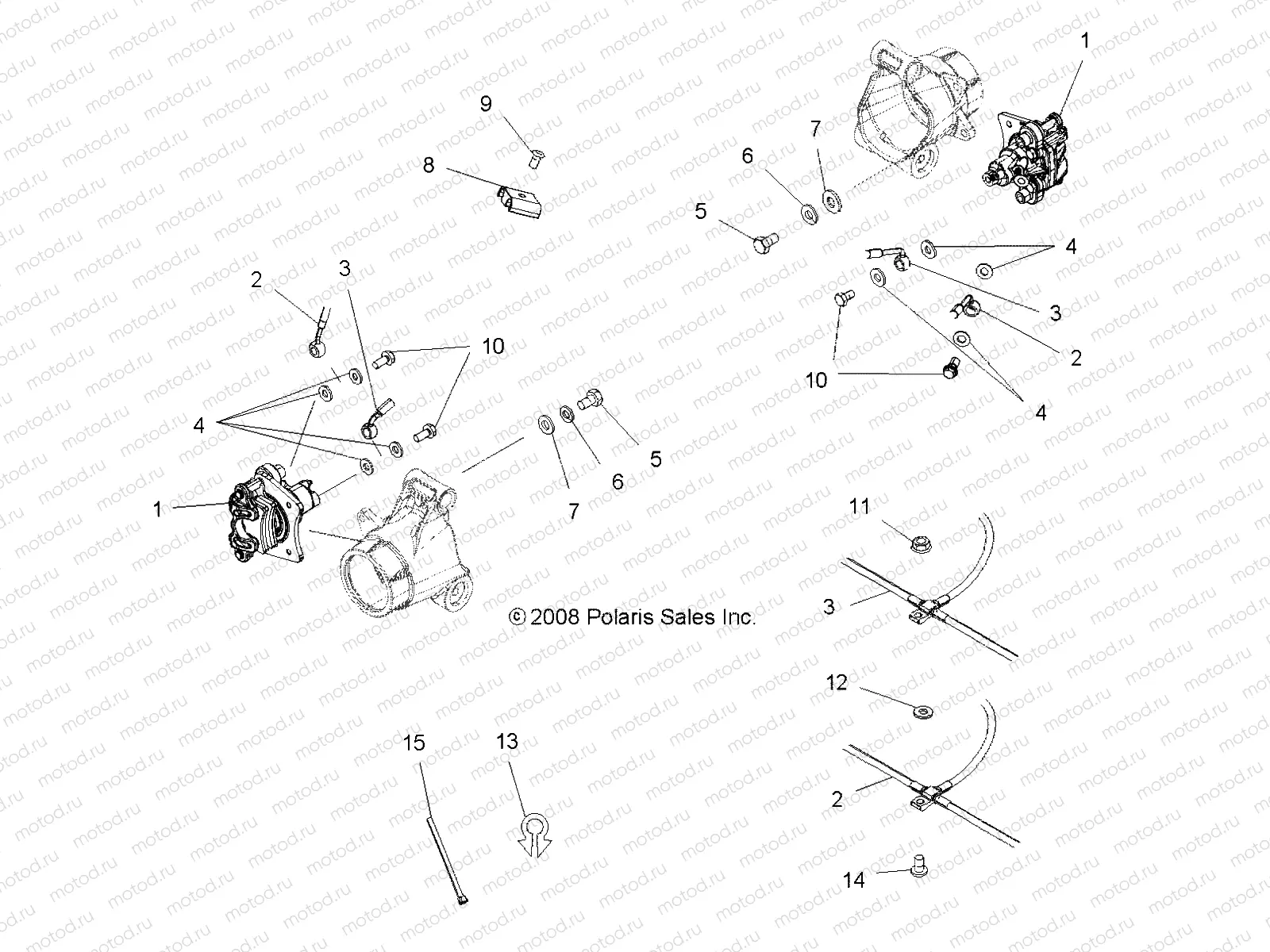 BRAKES | BRAKES, REAR BRAKE LINES - A09MN50ET (49ATVBRAKELINERR09SP500TR)