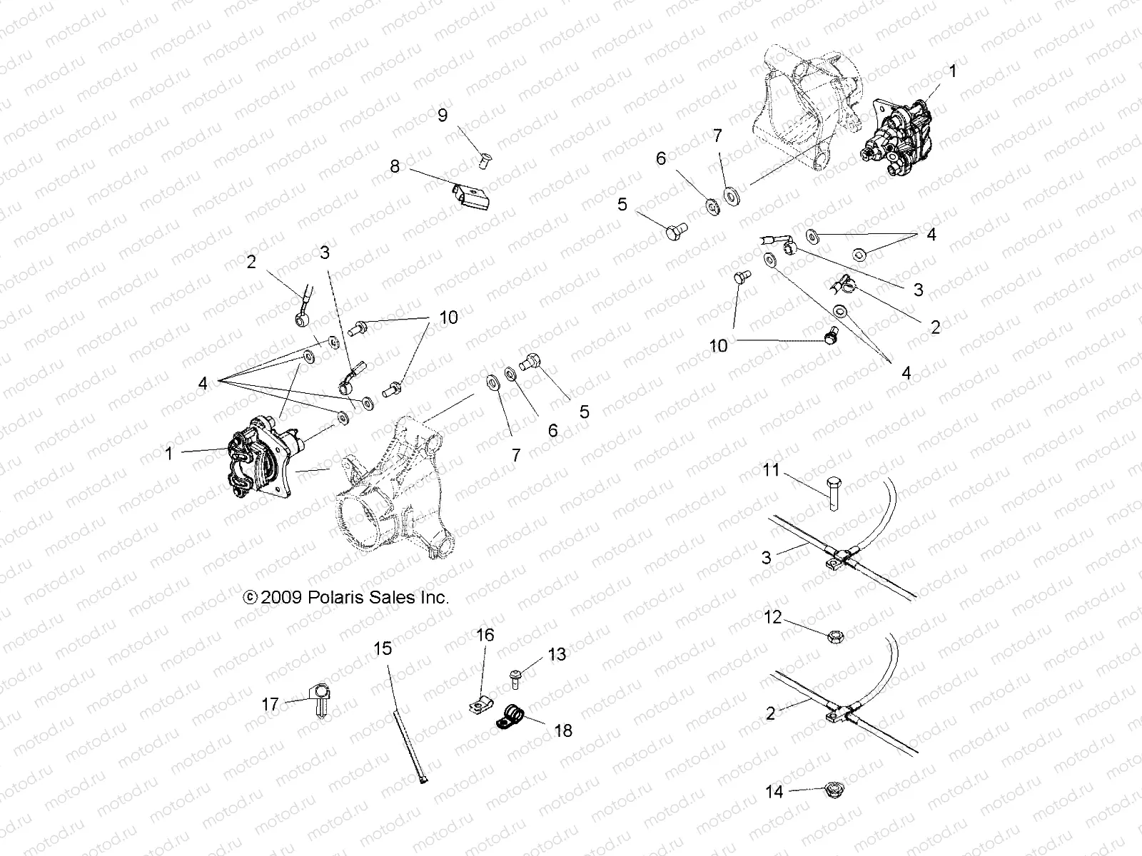 BRAKES | BRAKES, REAR BRAKE LINES - A10DH50FX (49ATVBRAKELINERR10SP500TRGQD)