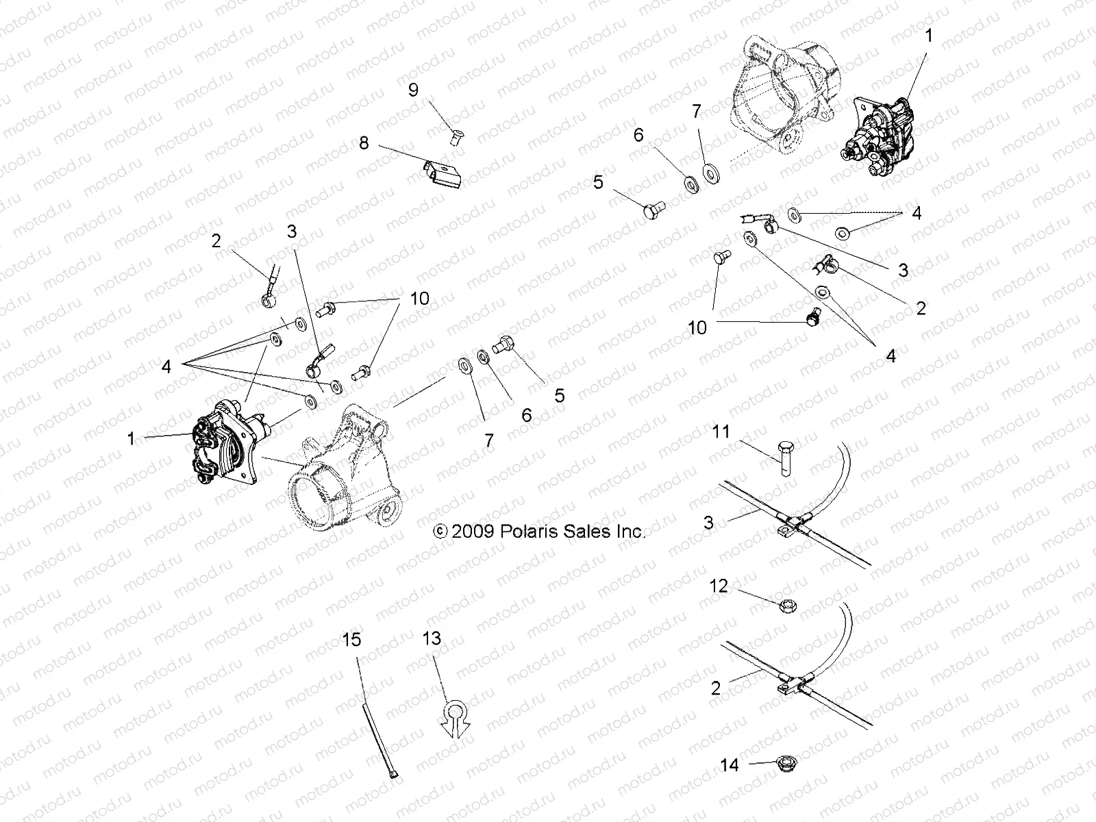 BRAKES | BRAKES, REAR BRAKE LINES - A10MN50ET (49ATVBRAKELINERR10SPTR)