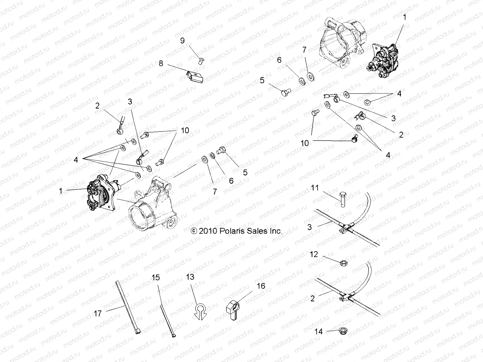BRAKES | BRAKES, REAR BRAKE LINES - A11MH50FF (49ATVBRAKELINERR11SP500F)