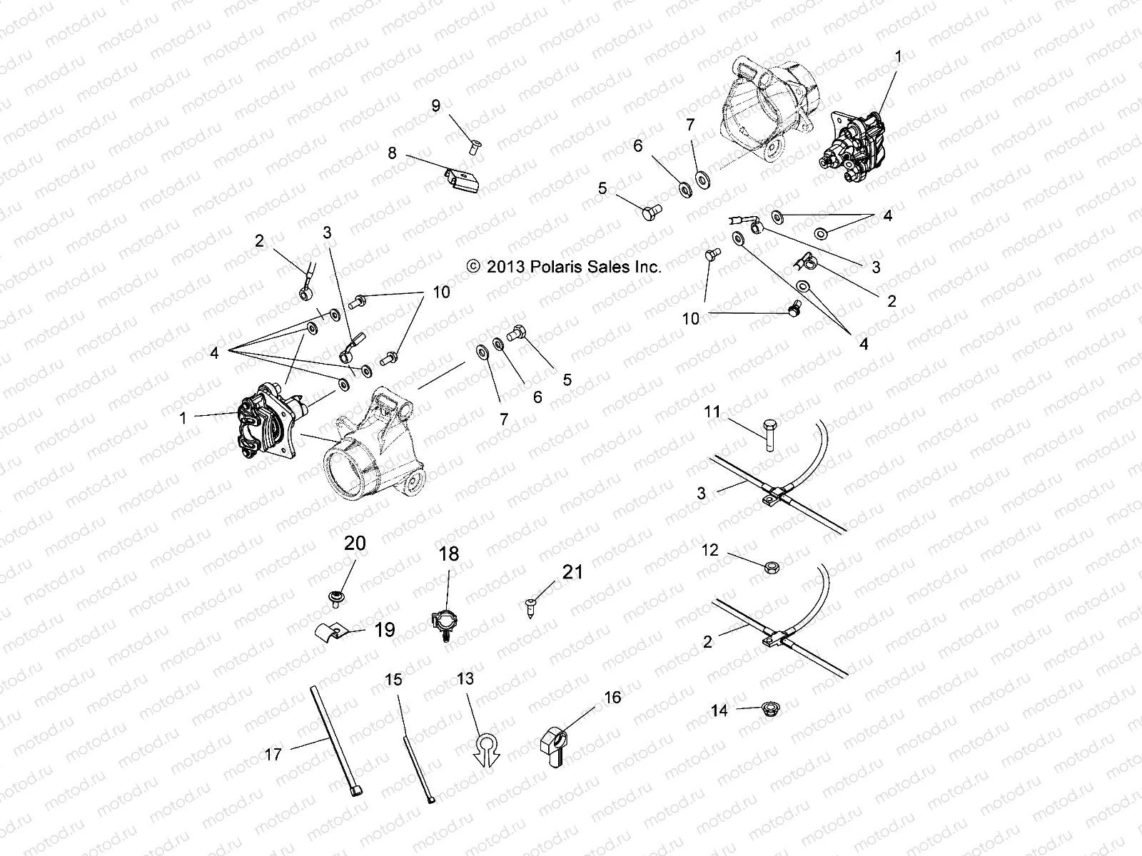 BRAKES | BRAKES, REAR BRAKE LINES - A14DH57FJ (49ATVBRAKELINERR14SP570F)