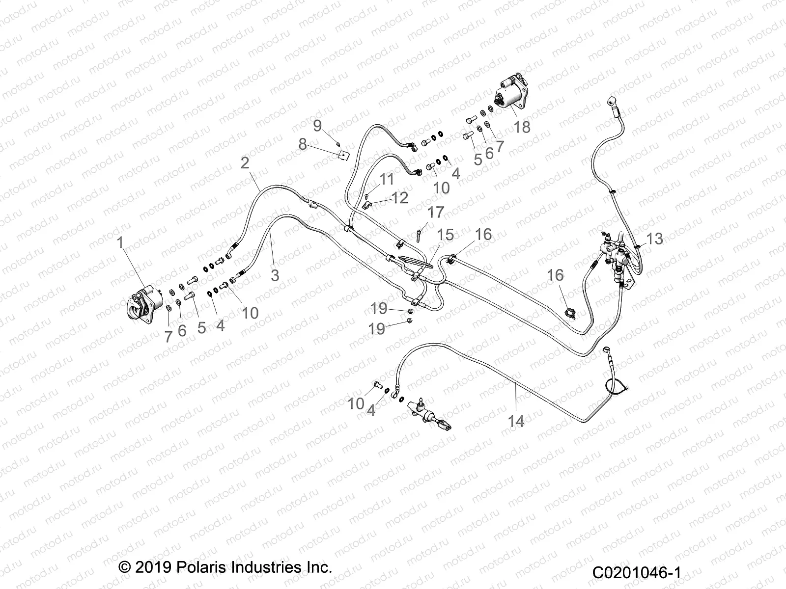 BRAKES | BRAKES, REAR BRAKE LINES - A20SEE57K1 (C0201046-1)
