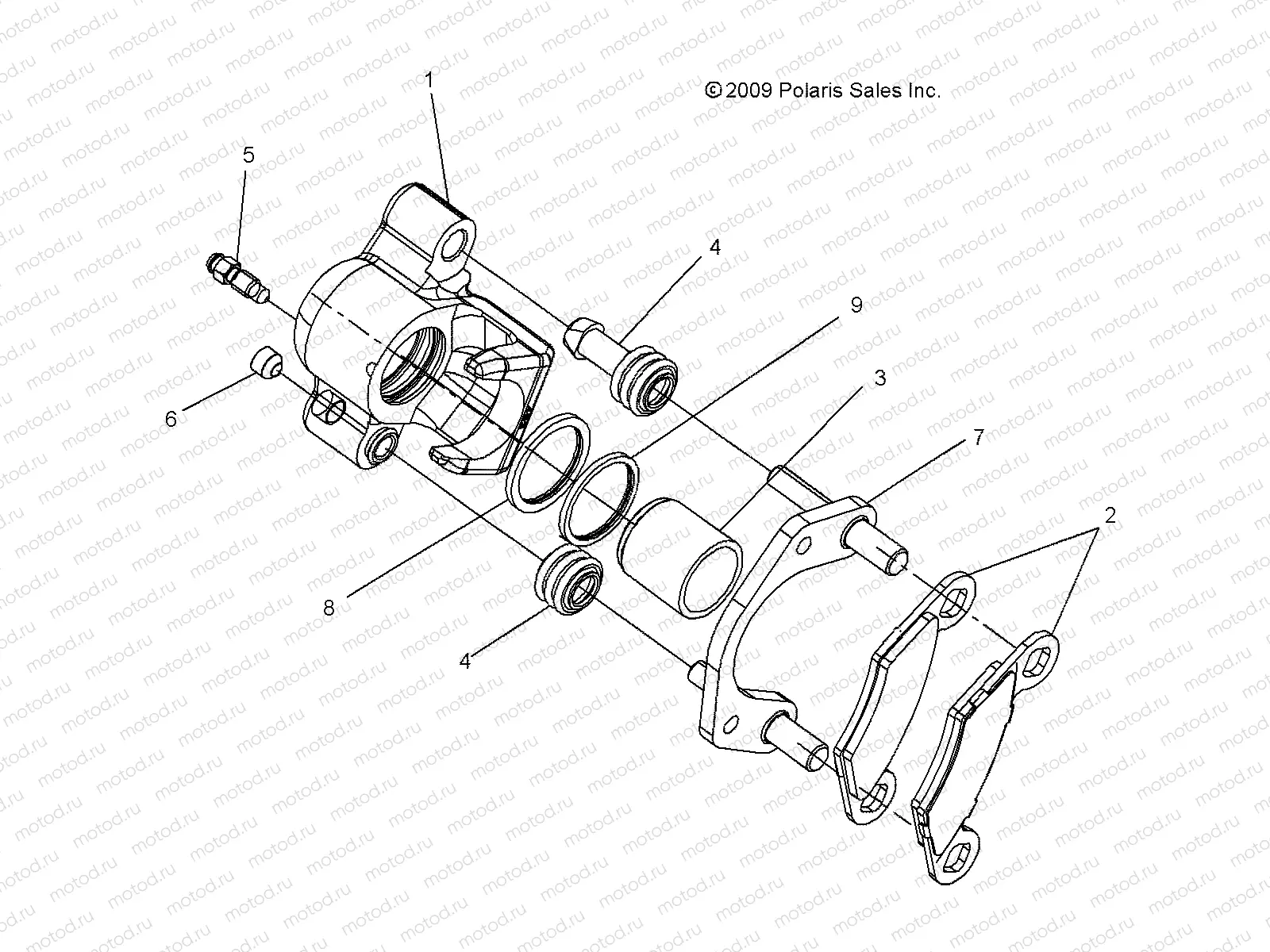 BRAKES | BRAKES, REAR CALIPER - A10LH46AX/AZ (49ATVCALIPERRR10HAWK)