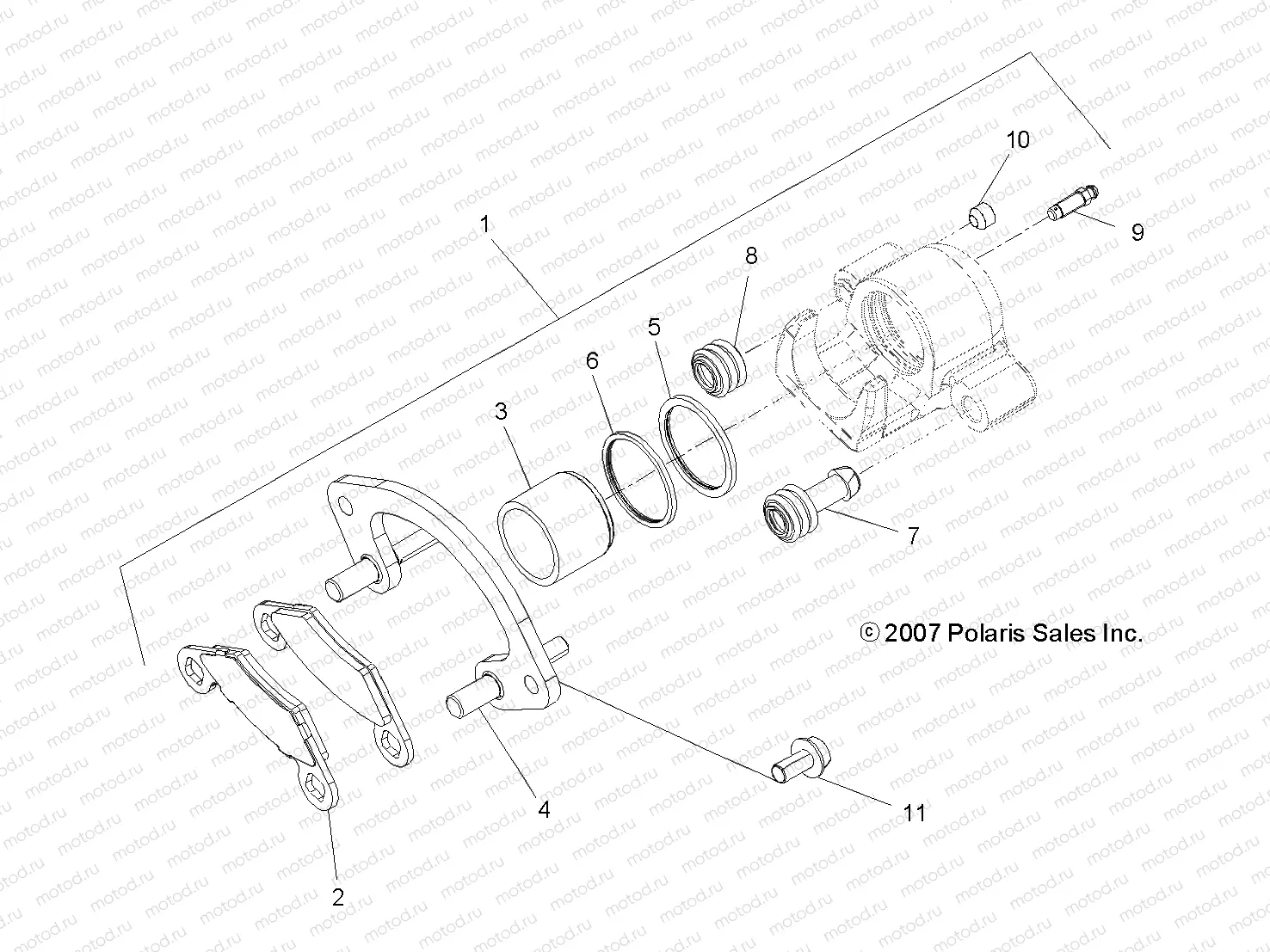 BRAKES | BRAKES, REAR CALIPER - A13ZN55TA (49ATVBRAKERR09Q60)