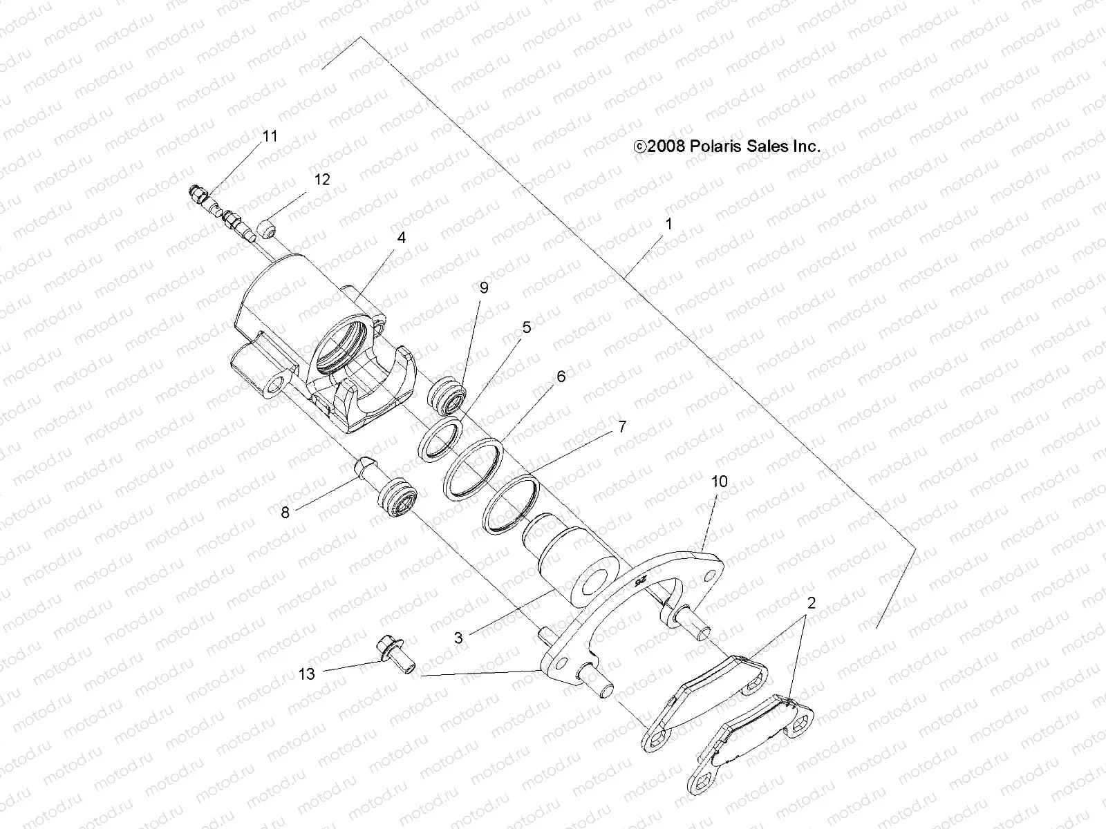 BRAKES | BRAKES, REAR CALIPER - A14GH9EFW (49ATVBRAKERR09SPXP850I)