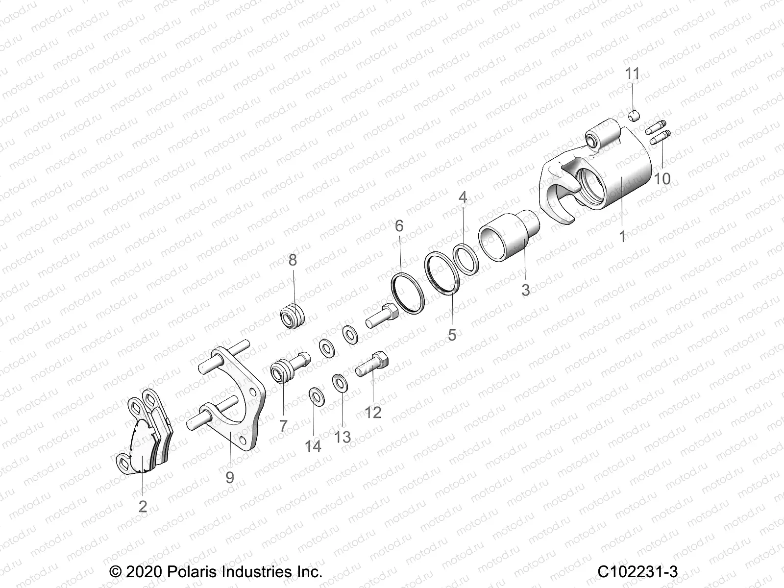BRAKES | BRAKES, REAR CALIPER - A21SDE57A4/B4 (C102231-3)