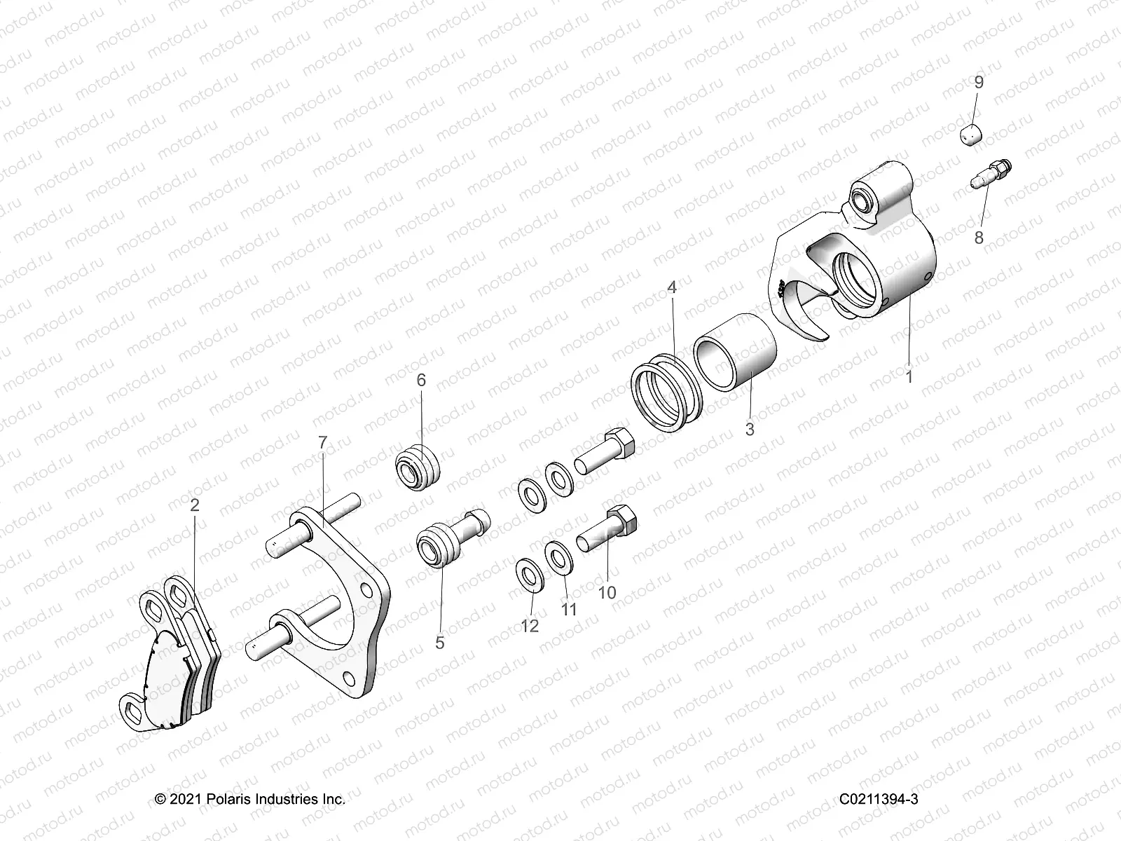 BRAKES | BRAKES, REAR CALIPER - A23SEZ57AM (C0211394-3)