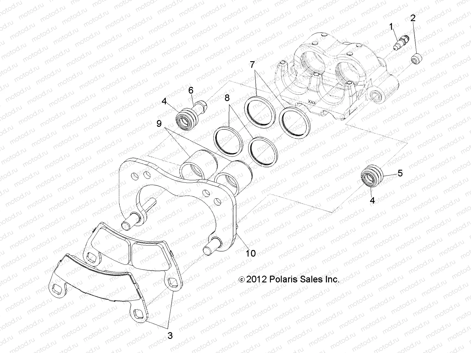 BRAKES | BRAKES, REAR CALIPER (BUILT 11/4/13 AND BEFORE) - R14WH90DG (49RGRCALIPERRR13DCREW)