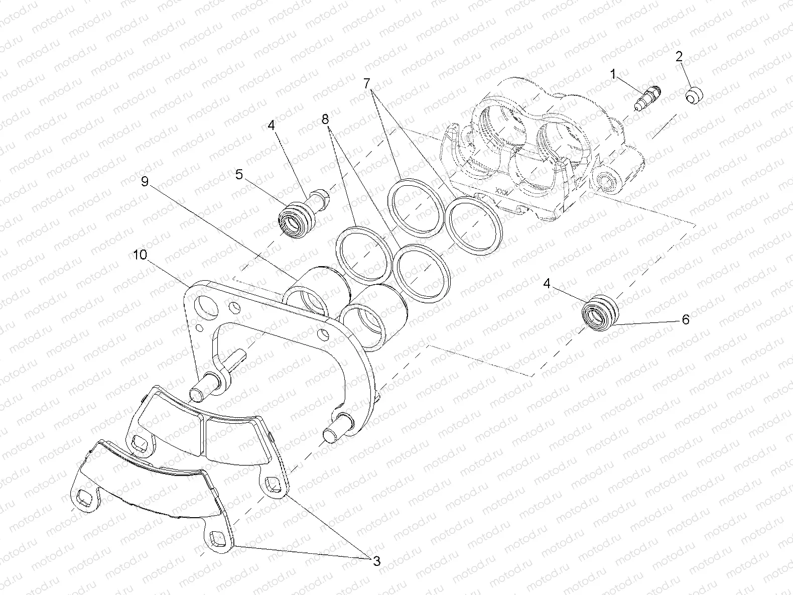 BRAKES | BRAKES, REAR CALIPER (BUILT 11/5/13 AND AFTER) - R14WH90DG (49RGRCALIPERRR11CREW)