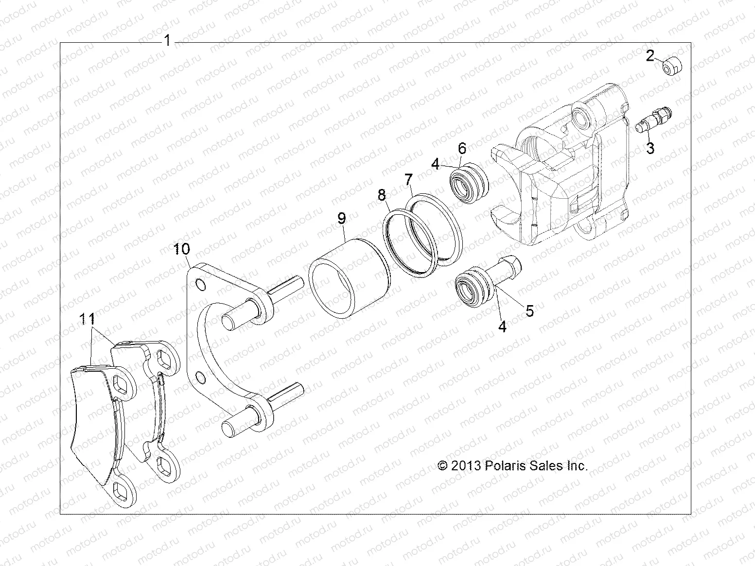 BRAKES | BRAKES, REAR CALIPER - D18B3/4PD1AJ (49BRUTUSCALIPERRR13)