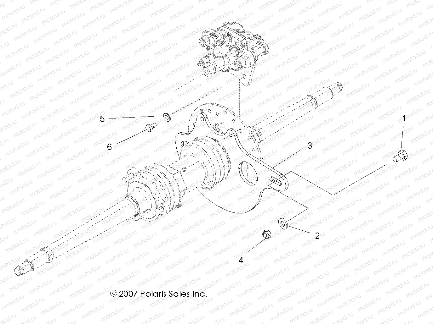 BRAKES | BRAKES, REAR CALIPER MOUNTING - A08BG50AA (49ATVCALIPERMTG08SCRAM)