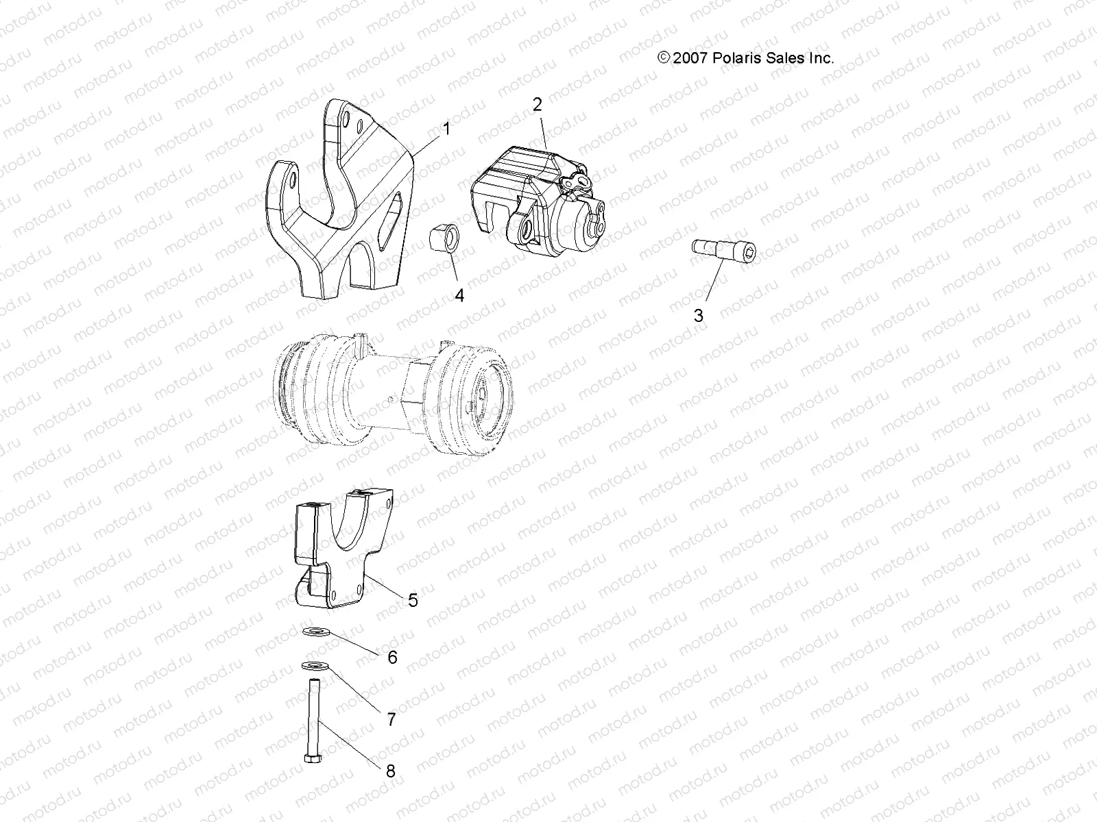 BRAKES | BRAKES, REAR CALIPER MOUNTING - A08CL50AA (49ATVCALIPERMTG086X6)