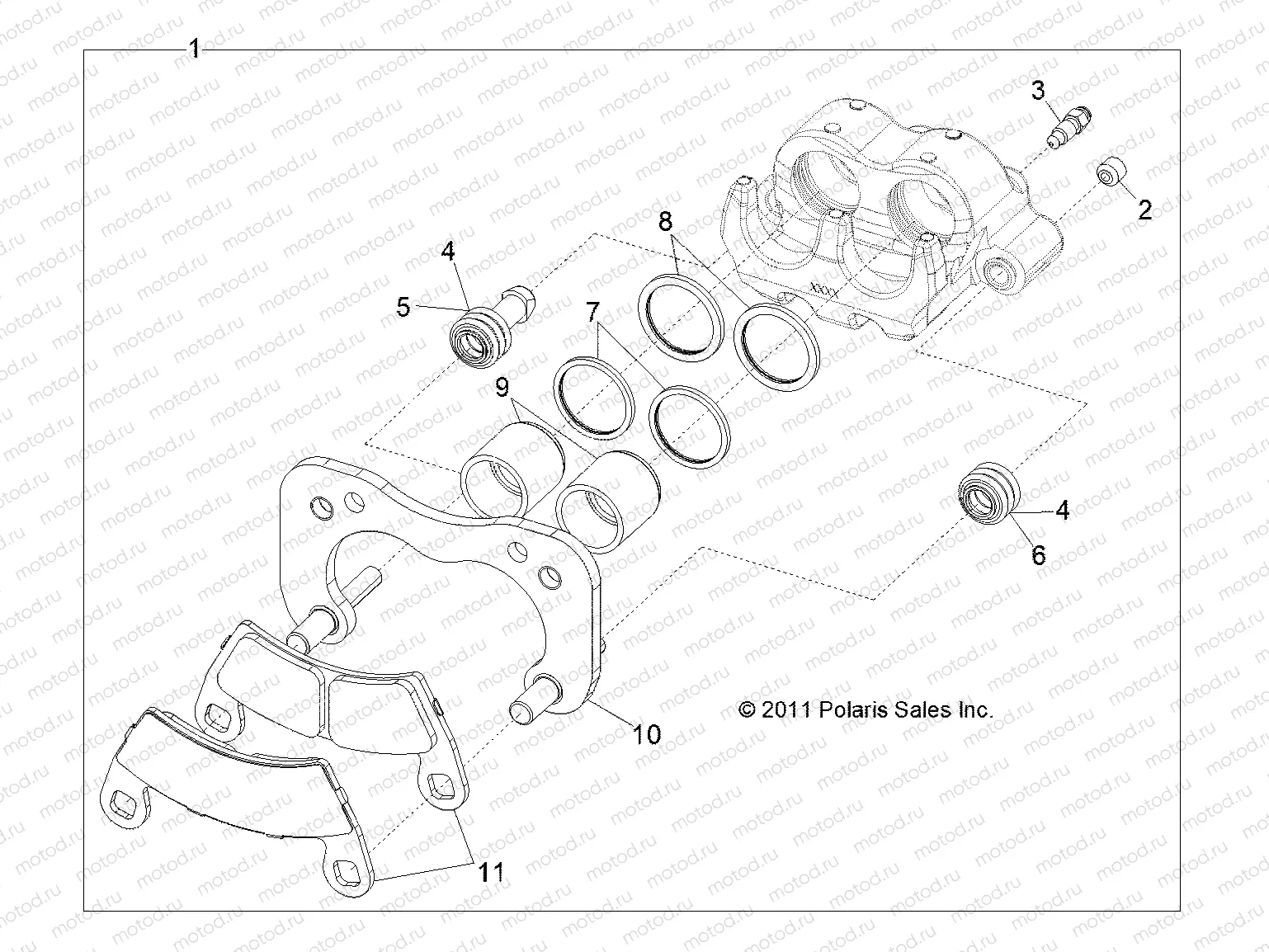 BRAKES | BRAKES, REAR CALIPER - R13XT9EFX (49RGRCALIPERRR12RZRXP4)