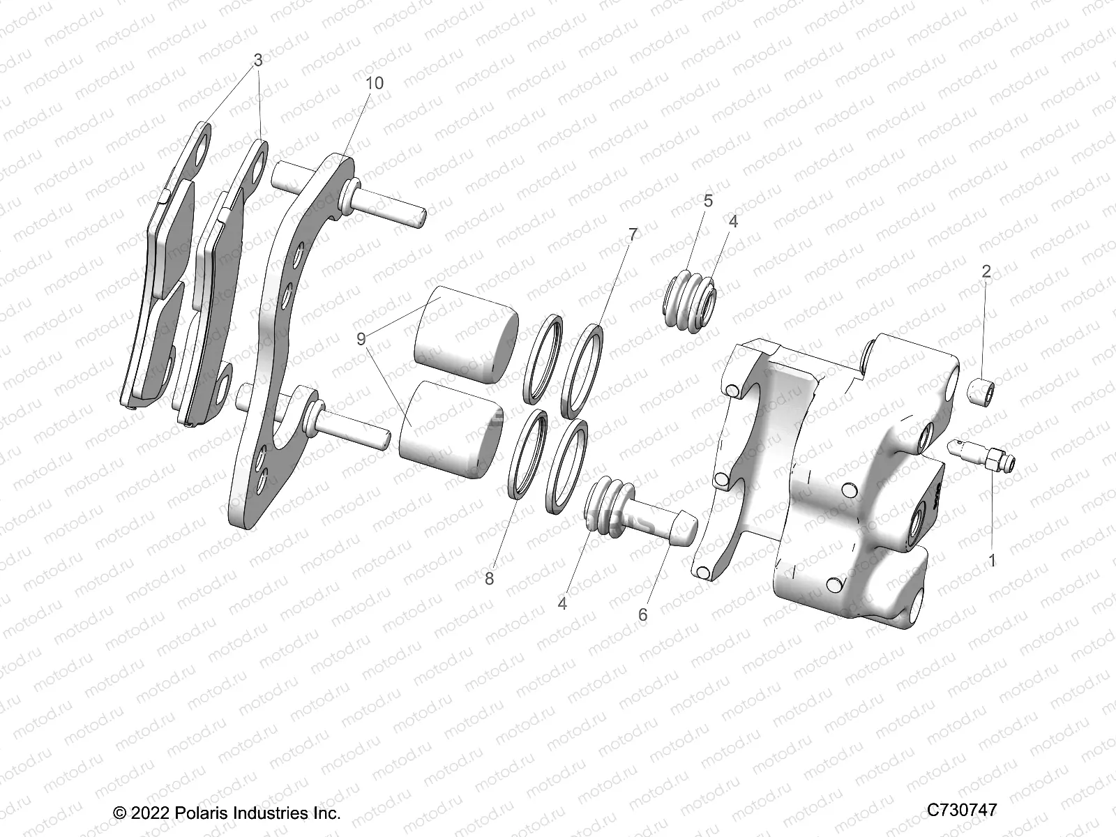 BRAKES | BRAKES, REAR CALIPER - R23CDA57A1 (C730747)