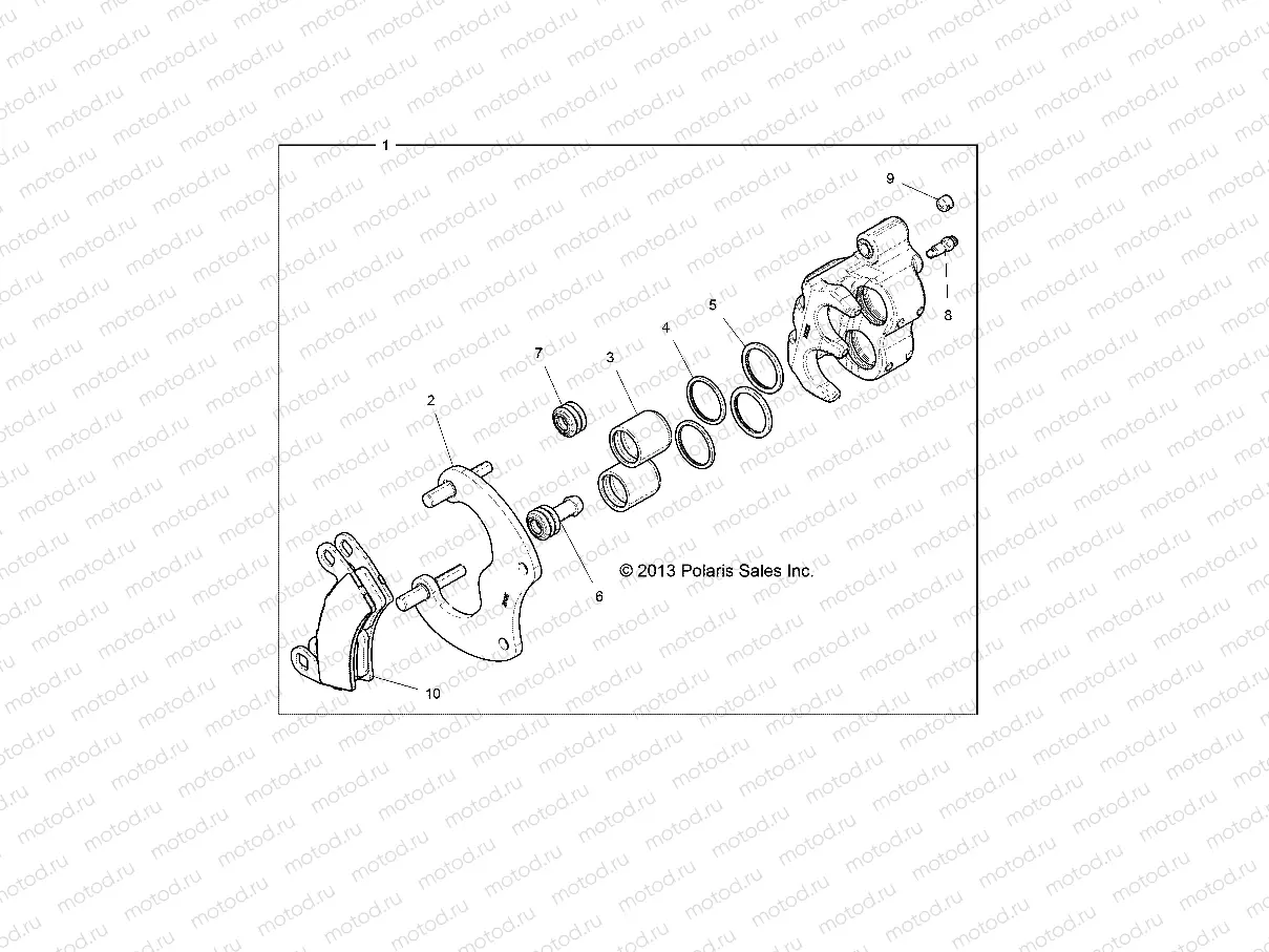 BRAKES | BRAKES, REAR CALIPER - Z17VFE99AM/AW/LW/AP/M99AB (49RGRCALIPERRR14RZR1000)