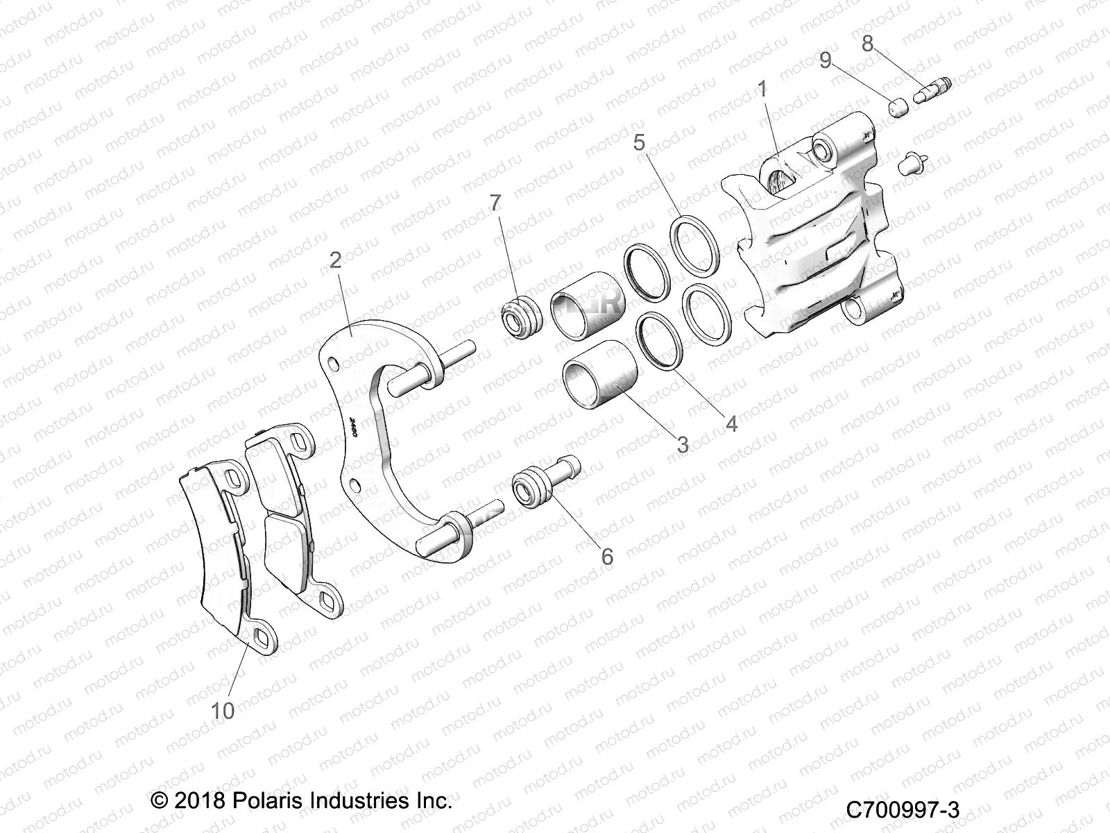 BRAKES | BRAKES, REAR CALIPER - Z22N4M99AR (C700997-3)