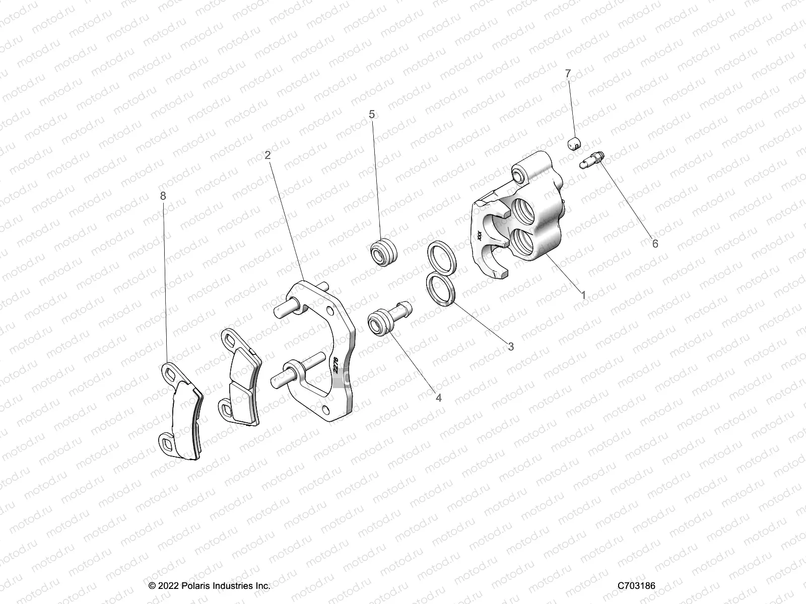 BRAKES | BRAKES, REAR CALIPER - Z23A5P87A4/K87A4/A87A2(C703186)