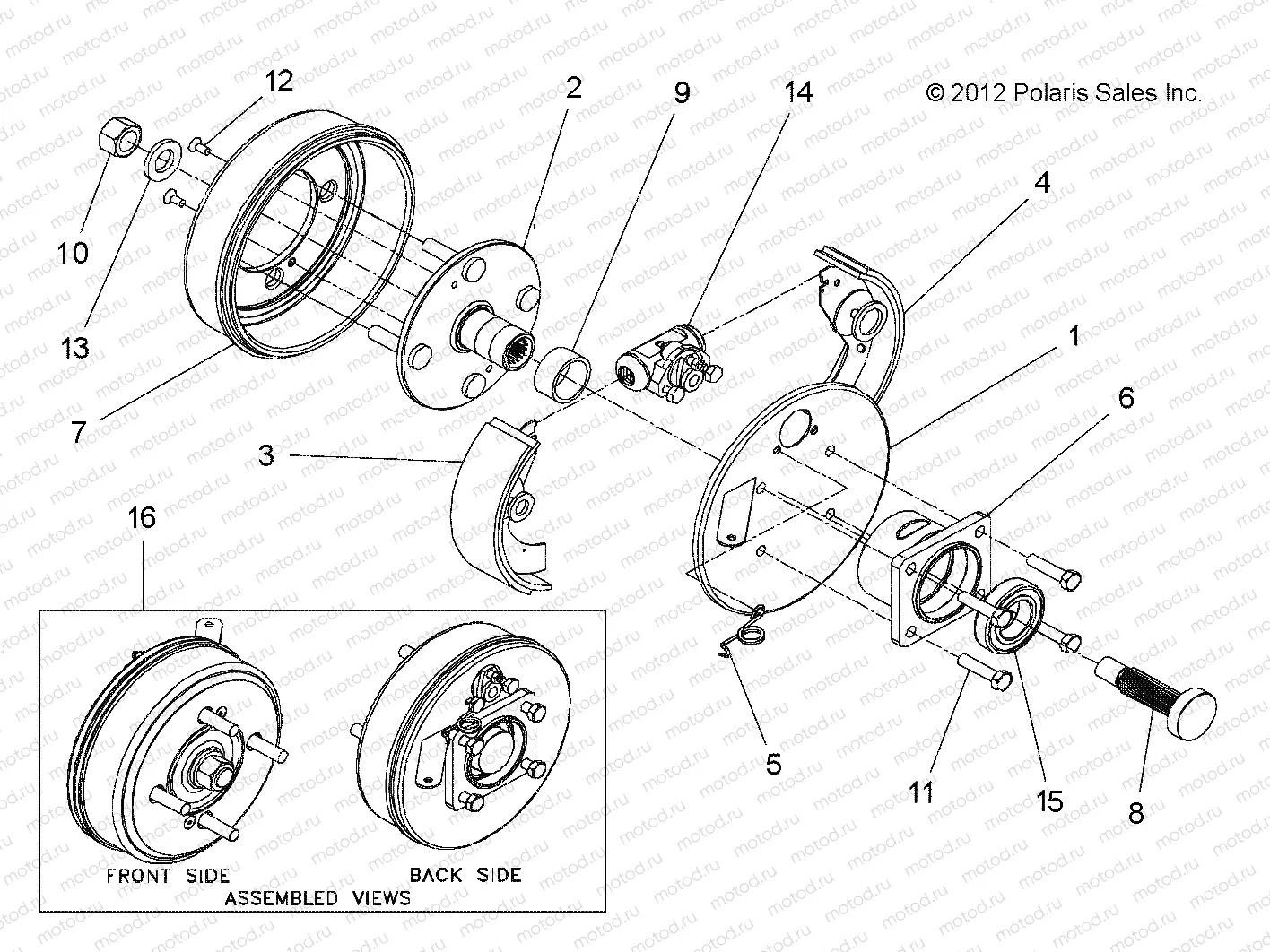 BRAKES | BRAKES, REAR DRUM, E2/E4/EL - L13G2A/L13G4A/L13G2S/L13G2L (49GEMWHEELS11ENDLTRR)