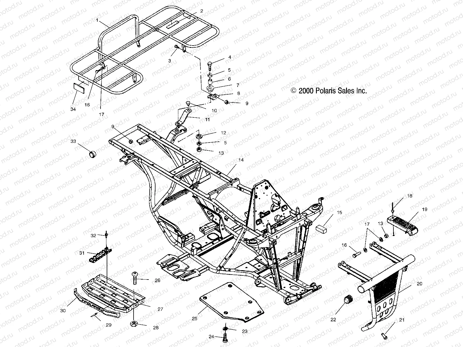 BUMPER and RACK MOUNTING - A00AA32AA (4949914991A007) | BUMPER and RACK MOUNTING - A00AA32AA (4949914991A007)