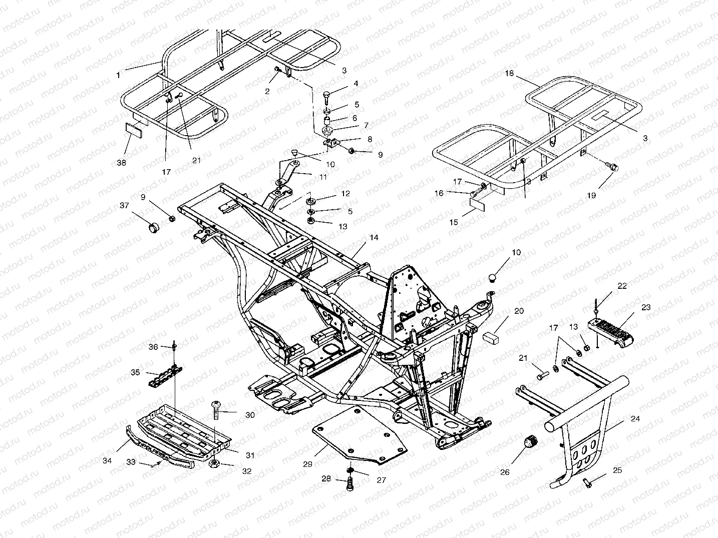 BUMPER and RACK MOUNTING - A01AG25CA (4963866386A005) | BUMPER and RACK MOUNTING - A01AG25CA (4963866386A005)