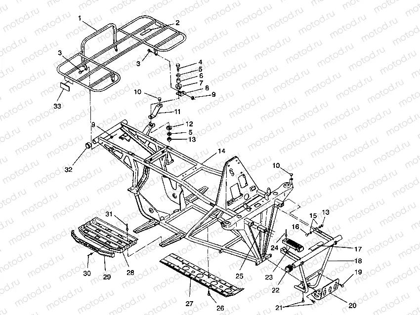 BUMPER and RACK MOUNTING Trail Boss W938527 (4924072407003A) | BUMPER and RACK MOUNTING Trail Boss W938527 (4924072407003A)