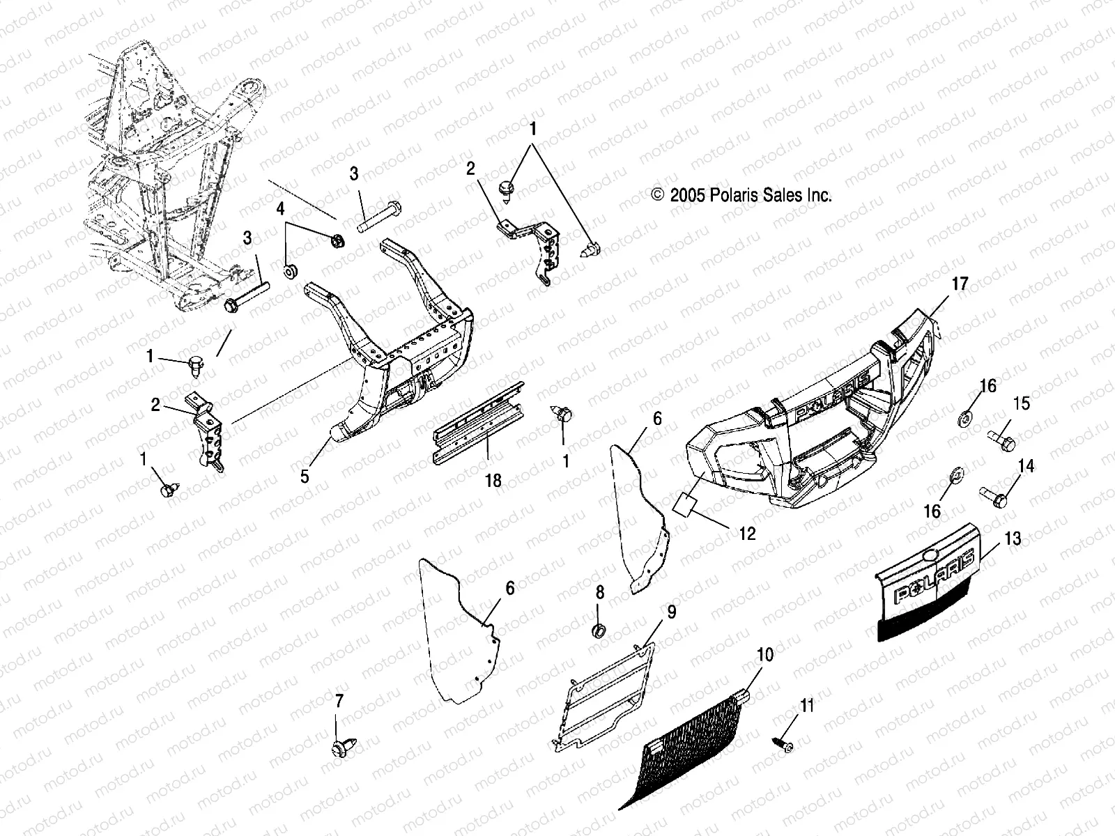 BUMPER MOUNTING - A06MN50AU/AW (4999204069920406A13) | BUMPER MOUNTING - A06MN50AU/AW (4999204069920406A13)