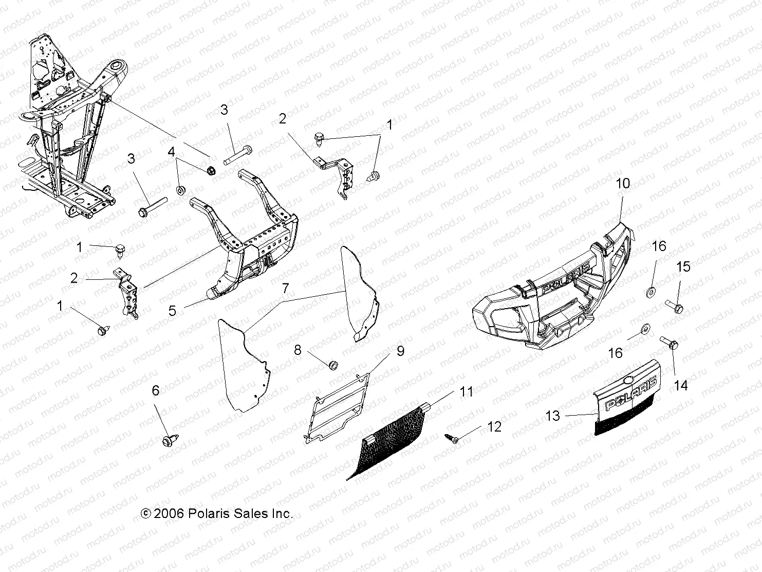 BUMPER MOUNTING - A07MH76FA (49ATVBUMPER07800EFIIN) | BUMPER MOUNTING - A07MH76FA (49ATVBUMPER07800EFIIN)