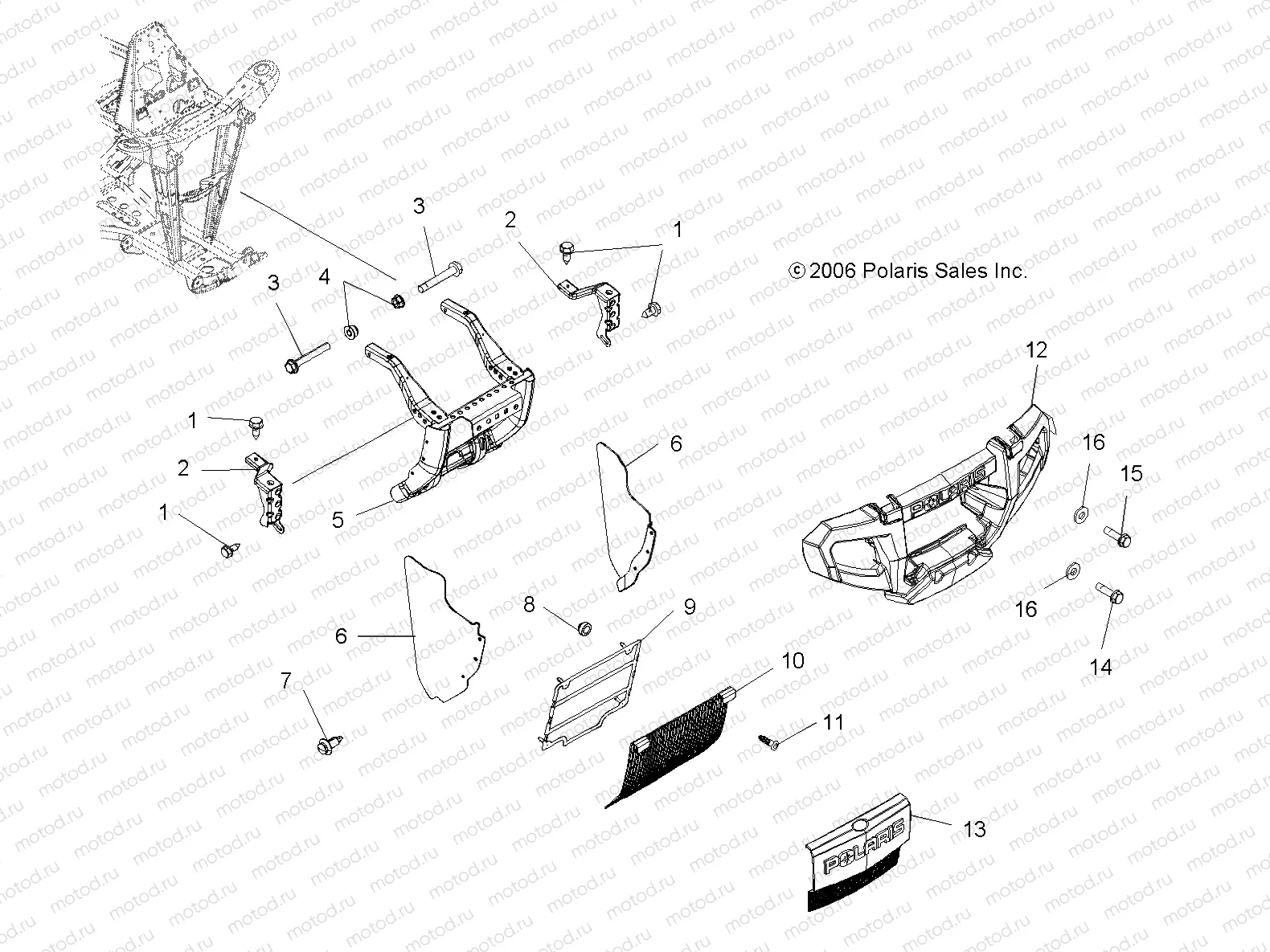 BUMPER MOUNTING - A07TH50EA (49ATVBUMPERX2QUAD) | BUMPER MOUNTING - A07TH50EA (49ATVBUMPERX2QUAD)