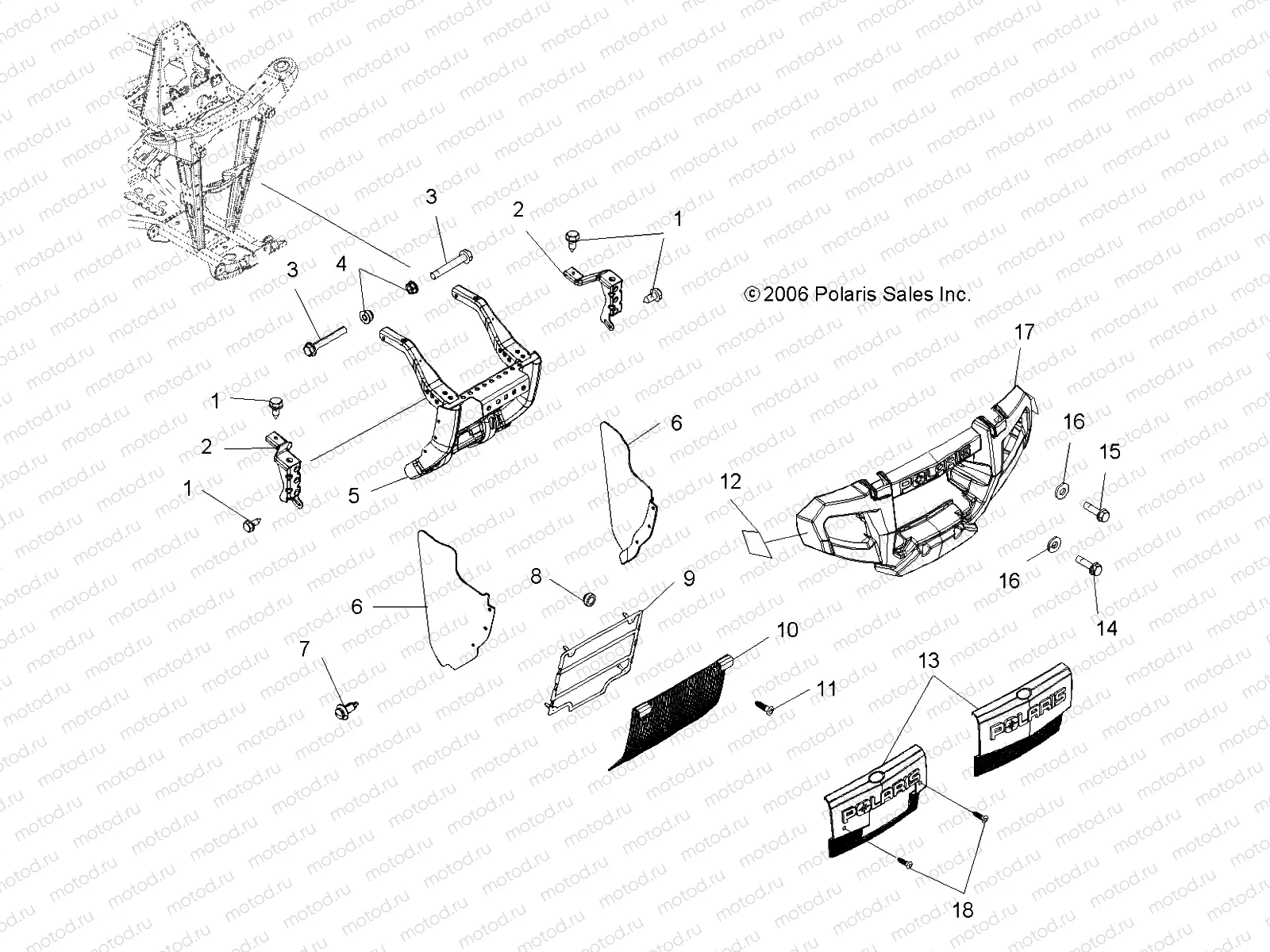 BUMPER MOUNTING - A07TH76AU/TN76AF/AL/AU (49ATVBUMPERX2500EFI) | BUMPER MOUNTING - A07TH76AU/TN76AF/AL/AU (49ATVBUMPERX2500EFI)