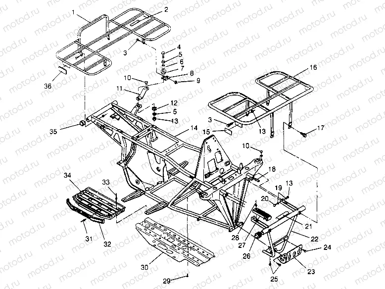 BUMPER/RACK MOUNTING 2x4 300 W947530 (4926742674A007) | BUMPER/RACK MOUNTING 2x4 300 W947530 (4926742674A007)