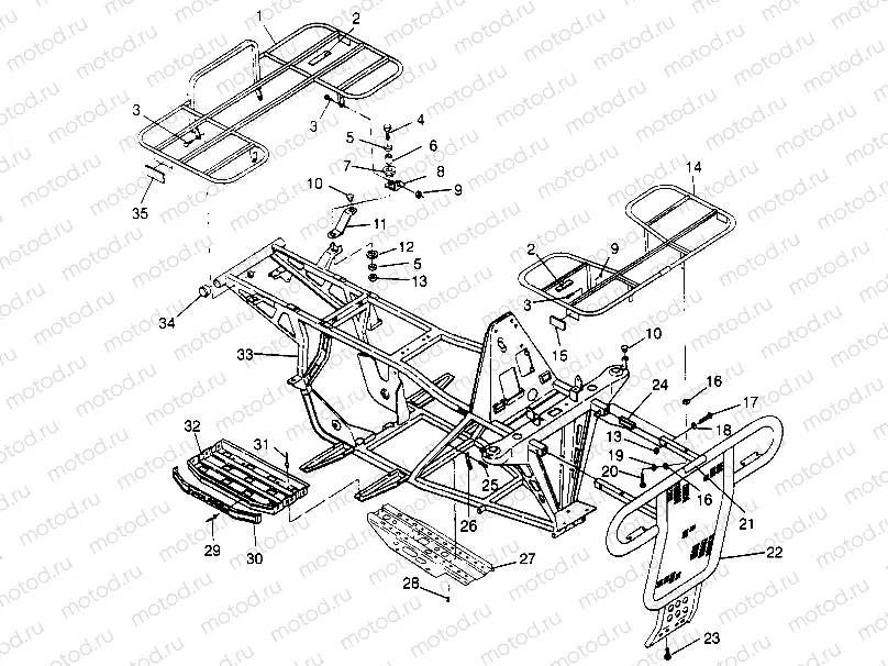 BUMPER/RACK MOUNTING 2x4 400L W947540 (4926752675A007) | BUMPER/RACK MOUNTING 2x4 400L W947540 (4926752675A007)