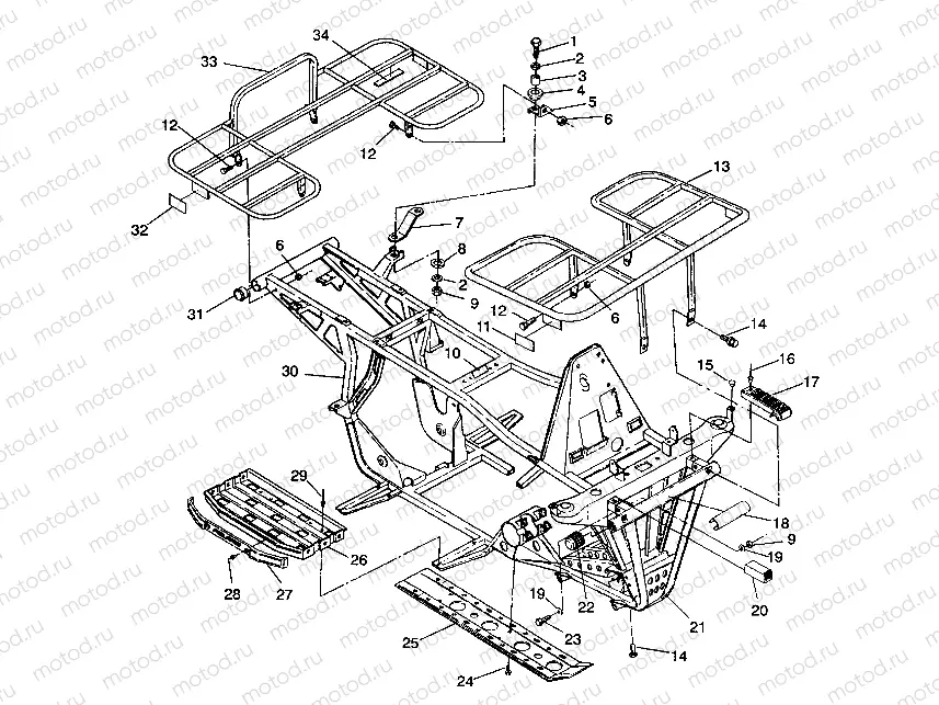 BUMPER/RACK MOUNTING 4X4 250 W98127 (4924042404003A) | BUMPER/RACK MOUNTING 4X4 250 W98127 (4924042404003A)