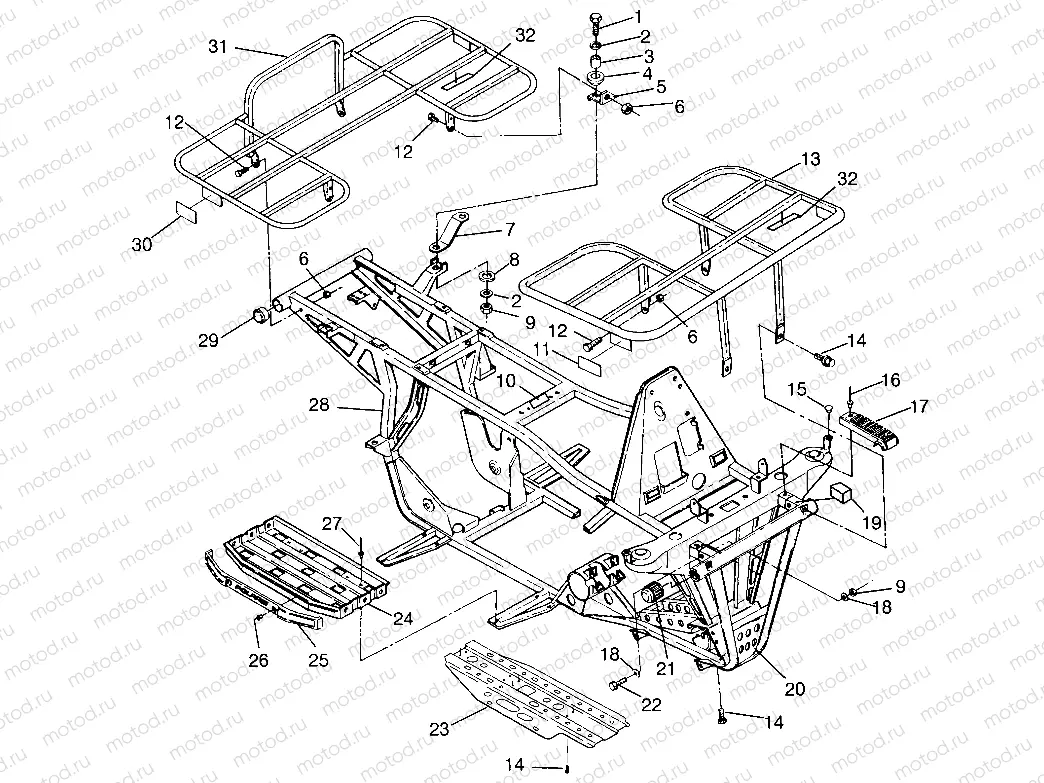 BUMPER/RACK MOUNTING 4x4 300 W958130 (4930183018A008) | BUMPER/RACK MOUNTING 4x4 300 W958130 (4930183018A008)