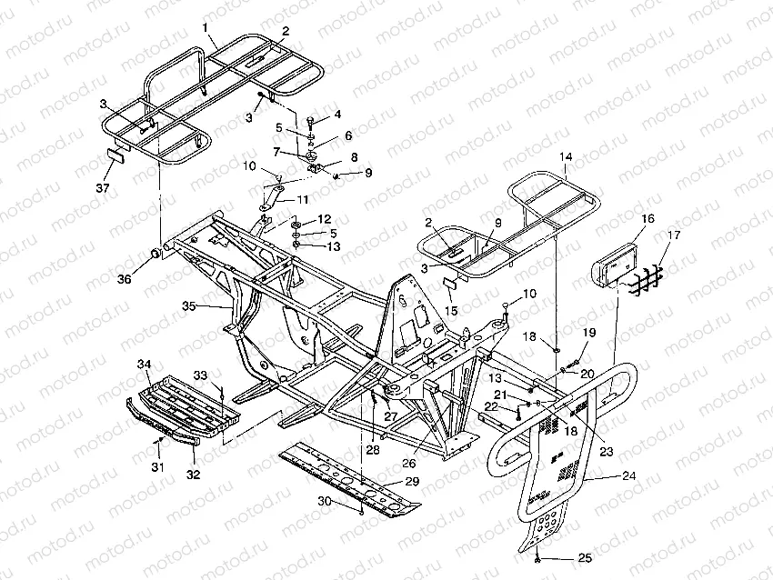 BUMPER/RACK MOUNTING 4X4 350L W938139 (4924052405003A) | BUMPER/RACK MOUNTING 4X4 350L W938139 (4924052405003A)
