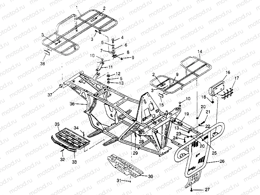 BUMPER/RACK MOUNTING  4X4 400L W948140 (4926772677A007) | BUMPER/RACK MOUNTING  4X4 400L W948140 (4926772677A007)