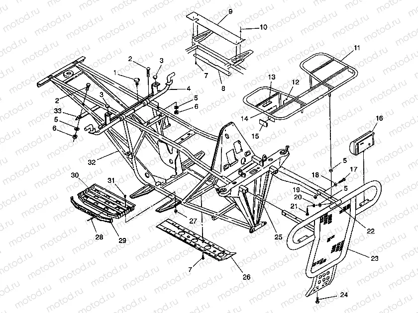 BUMPER/RACK MOUNTING 6X6 350L S938739 (4924362436003A) | BUMPER/RACK MOUNTING 6X6 350L S938739 (4924362436003A)