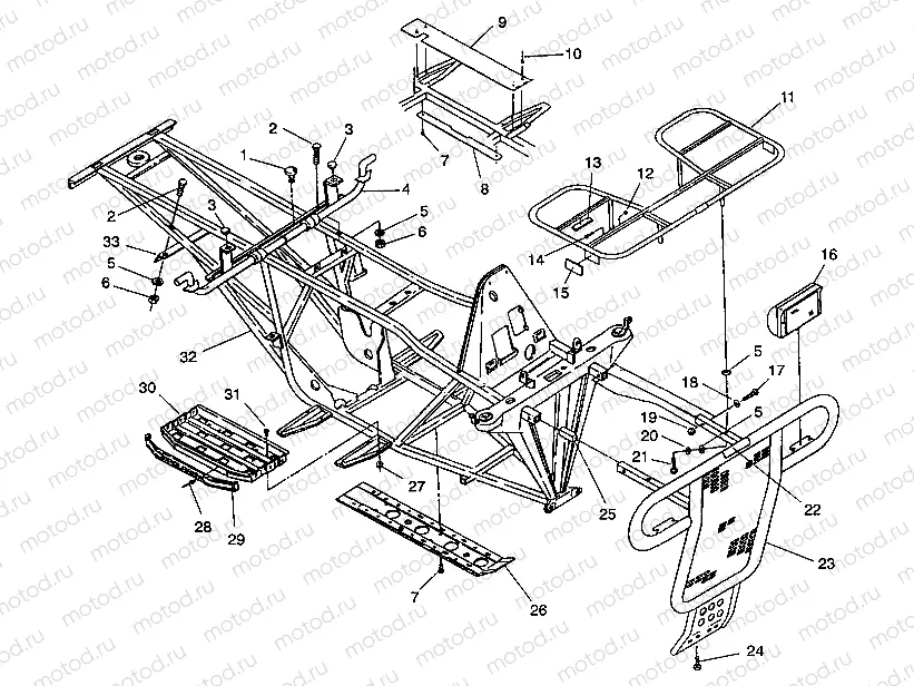 BUMPER/RACK MOUNTING 6X6 350L W938739 (4924062406003A) | BUMPER/RACK MOUNTING 6X6 350L W938739 (4924062406003A)