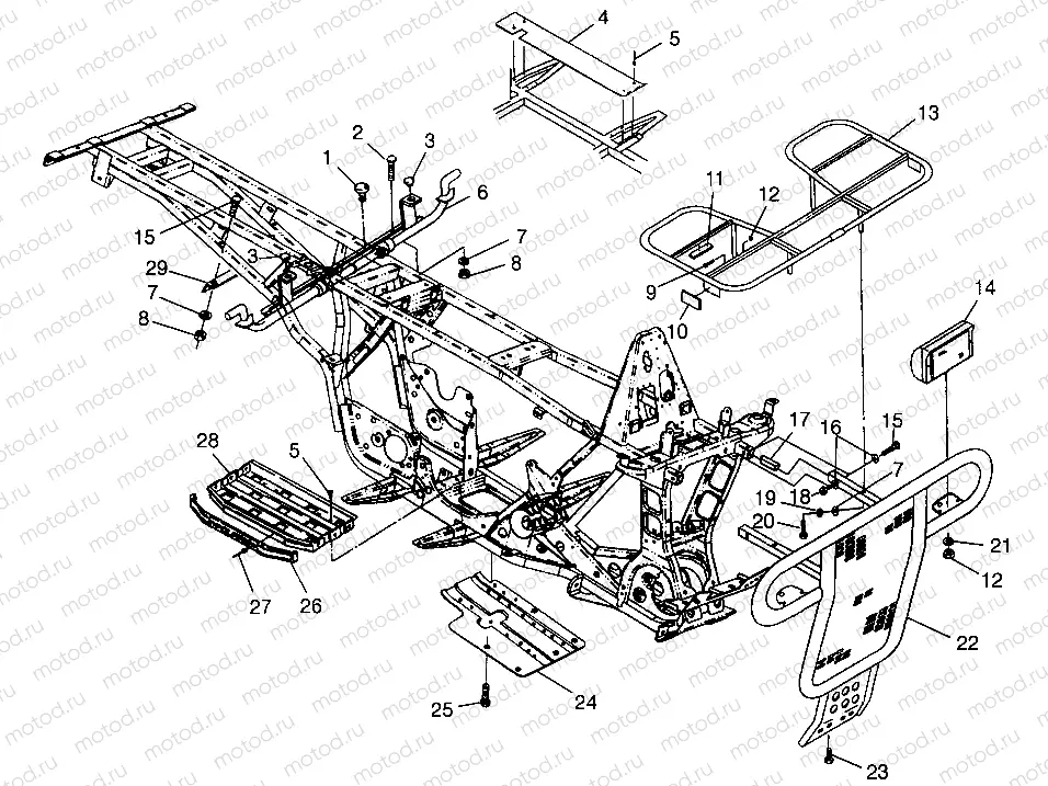 BUMPER/RACK MOUNTING BIG BOSS 6X6 400L W97AE38A (4940814081A007) | BUMPER/RACK MOUNTING BIG BOSS 6X6 400L W97AE38A (4940814081A007)