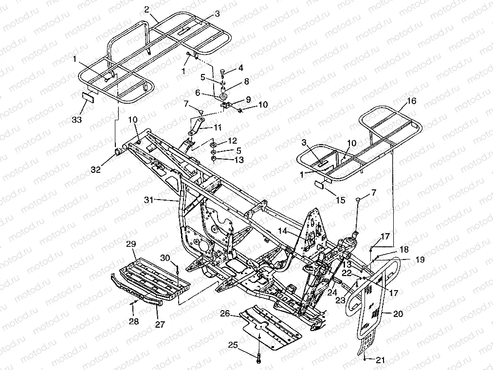 BUMPER/RACK MOUNTING Magnum 2X4 W97AA42A (4940704070A007) | BUMPER/RACK MOUNTING Magnum 2X4 W97AA42A (4940704070A007)