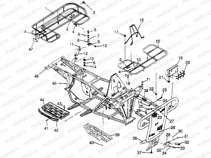 BUMPER/RACK MOUNTING Sportsman 4x4 W948040 (4926842684A007) | BUMPER/RACK MOUNTING Sportsman 4x4 W948040 (4926842684A007)