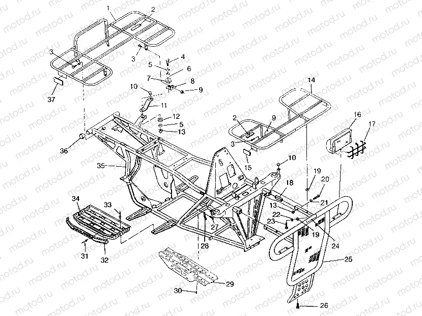 BUMPER/RACK MOUNTING SWEDISH 4x4 400L S948140 (4926912691A008) | BUMPER/RACK MOUNTING SWEDISH 4x4 400L S948140 (4926912691A008)