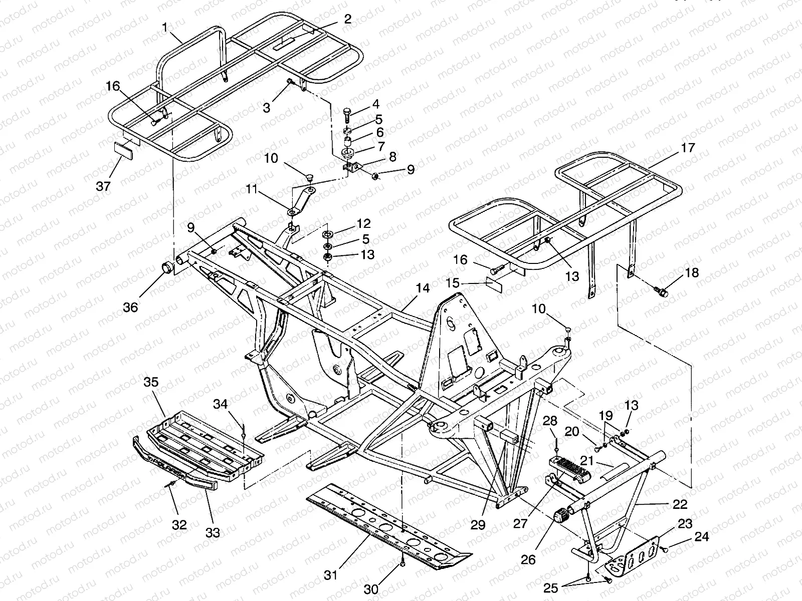 BUMPER/RACK MOUNTING - W937527 (4924022402a007) | BUMPER/RACK MOUNTING - W937527 (4924022402a007)