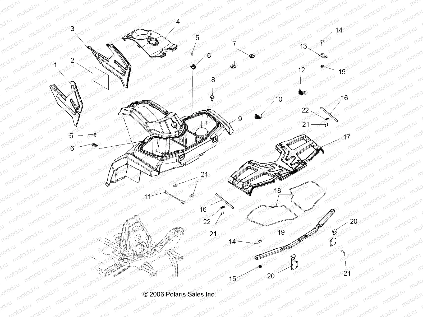 CAB | CAB, FRONT - A07LB27AA/AC/LH27AA/AB/AC/AD/AL (49ATVCAB07HAWK)