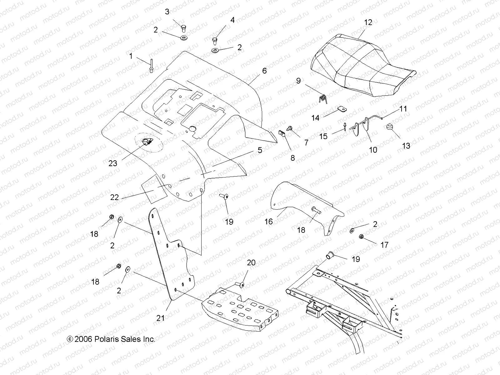 CAB | CAB, REAR - A07BA50FA (49ATVCABRR07SCRMIN)