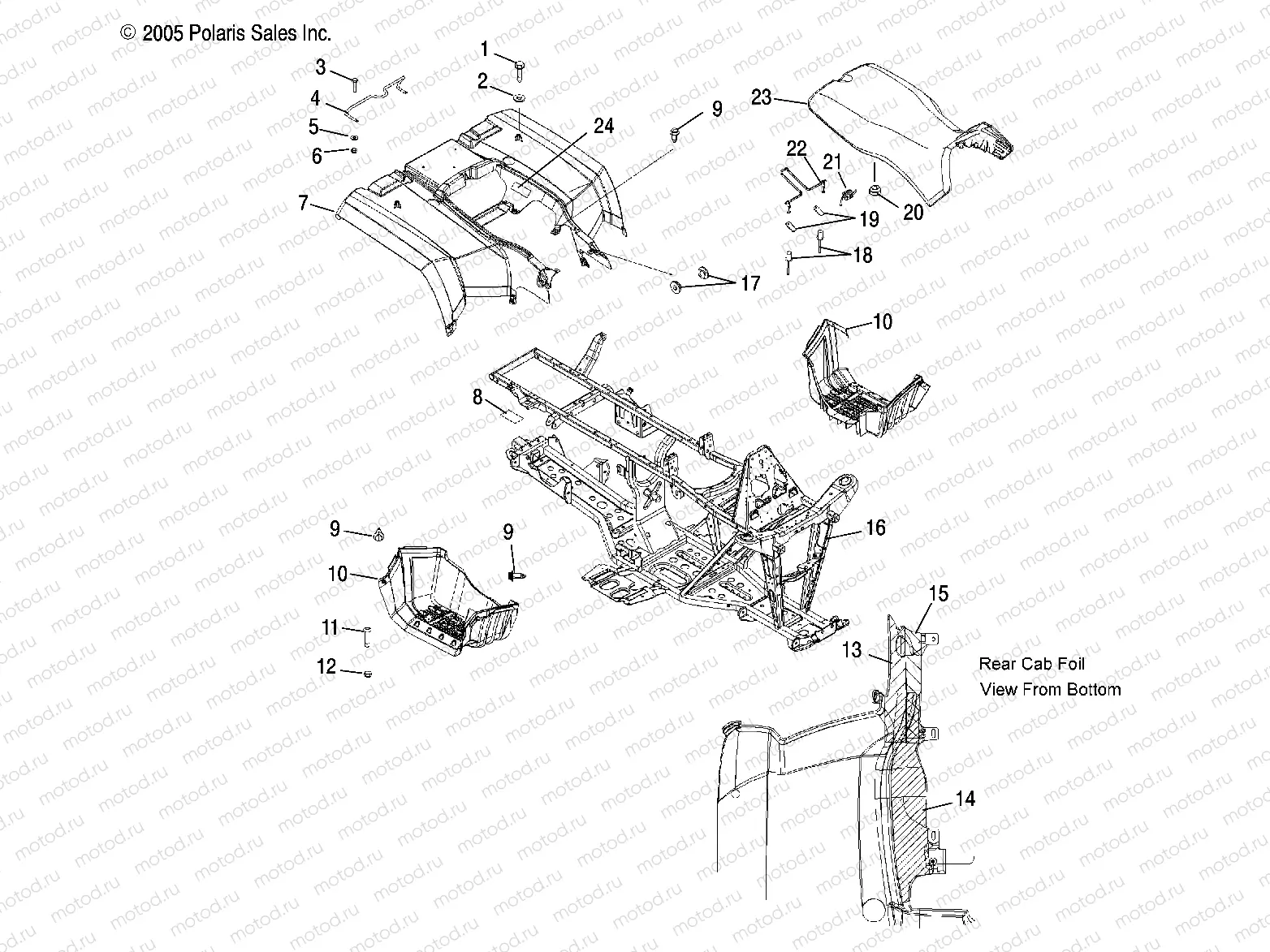 CAB | CAB, REAR and SEAT - A06MH46 ALL OPTIONS (4999200059920005A03)