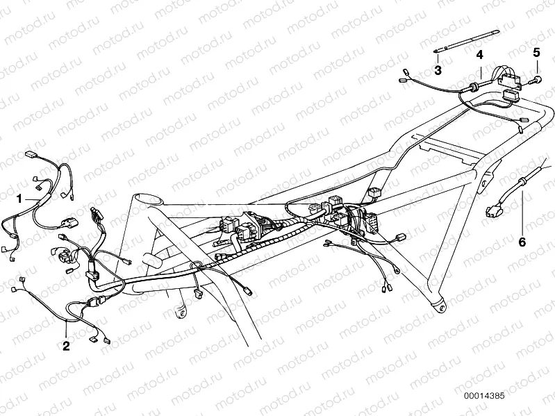 Cable harness cover front/rear