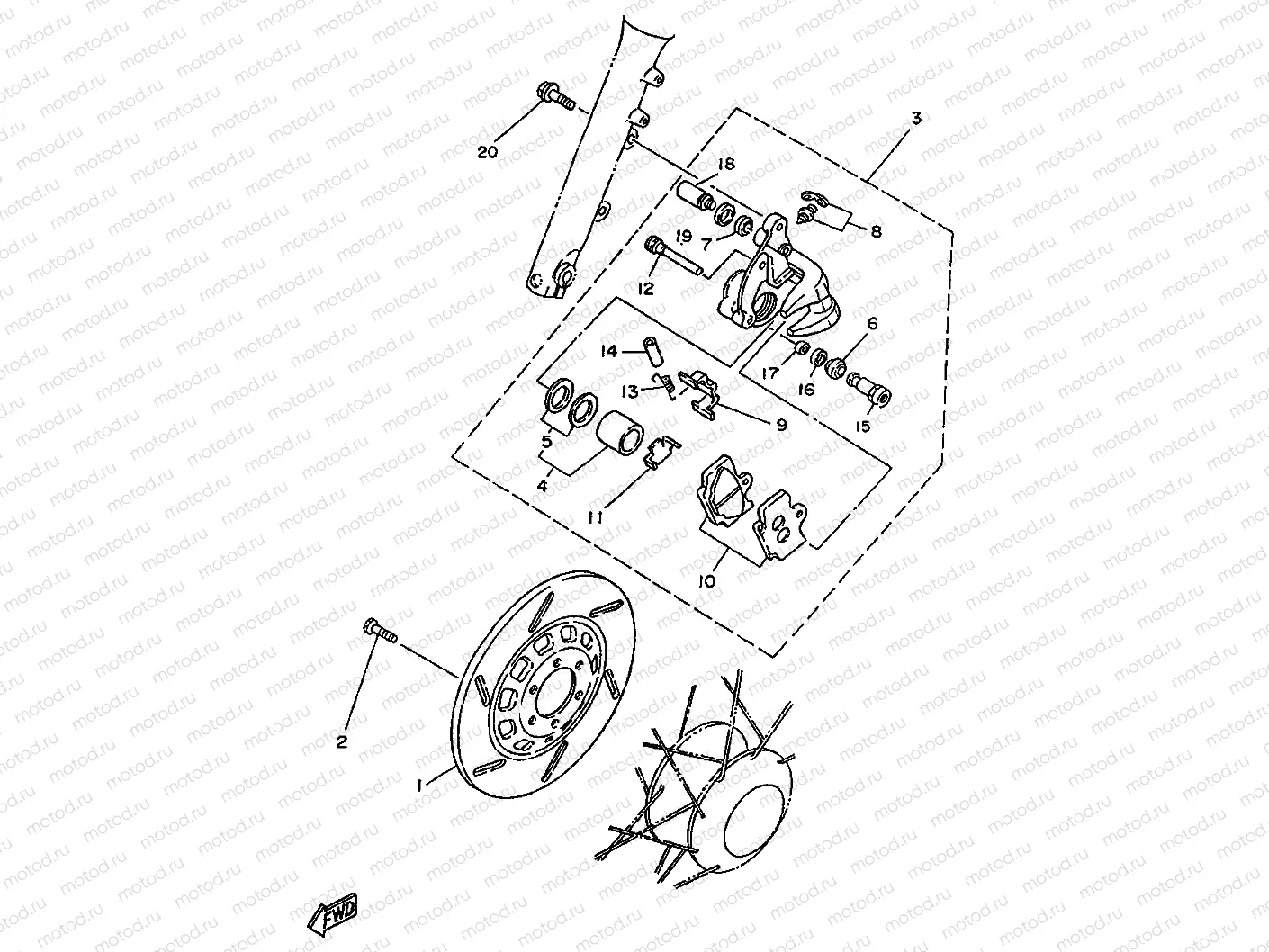 CALIBRE FRENO DELANTERA