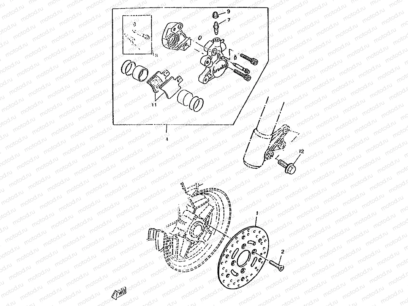 CALIBRE FRENO DELANTERA