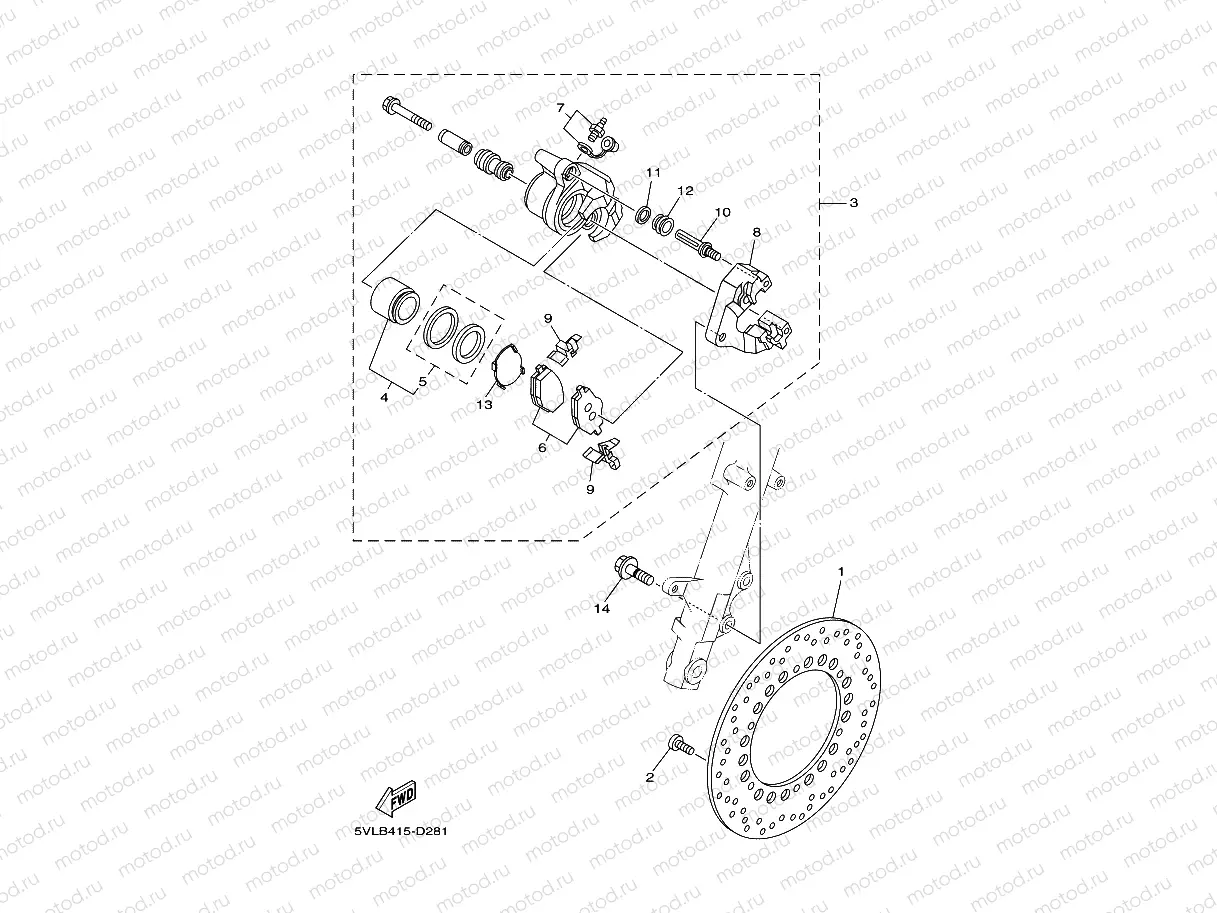 CALIBRE FRENO DELANTERA