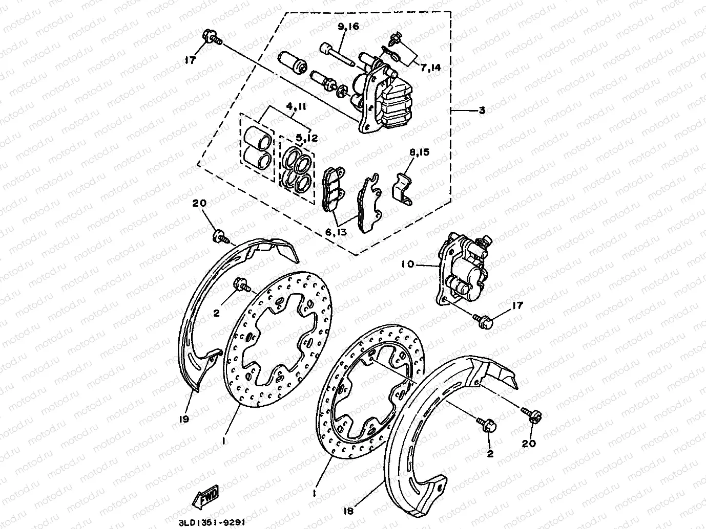 CALIBRE FRENO DELANTERA